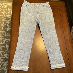 Alexander Wang Pants. Frayed edges. Textured. Grey, heathered. Small?